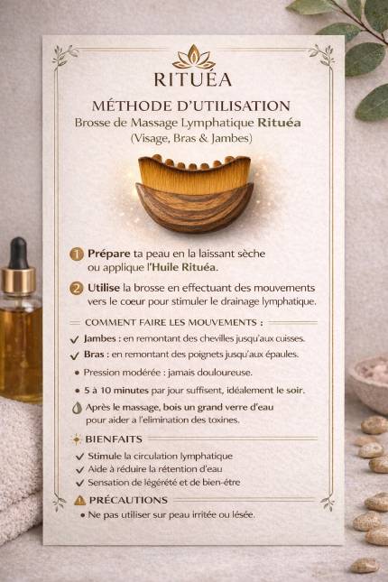 Rituéa I Brosse de massage lymphatique